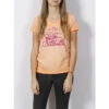 T-shirt Print Effet Usé Orange Femme - Von Dutch -Vero Vetements Magasin t shirt print effet use orange femme von dutch