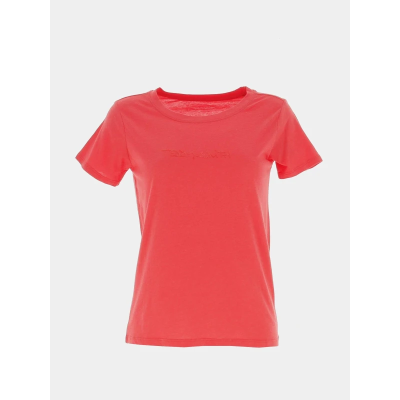 T-shirt Ticia Rouge Femme - Teddy Smith 3 T-shirt Ticia Rouge Femme - Teddy Smith