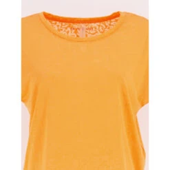 T-shirt Top Loose Orange Femme - Only -Vero Vetements Magasin t shirt top loose orange femme only 3