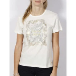 T-shirt Tropical Addict Blanc Femme - Deeluxe