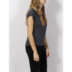 SUN VALLEY T-shirt Uni Léger Pitkin Bleu Marine Femme - Sunvalley -Vero Vetements Magasin t shirt uni leger pitkin bleu marine femme sunvalley 2