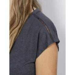 SUN VALLEY T-shirt Uni Léger Pitkin Bleu Marine Femme - Sunvalley -Vero Vetements Magasin t shirt uni leger pitkin bleu marine femme sunvalley 3