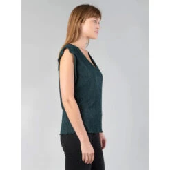 Top Arky Vert Bouteille Femme - Le Temps Des Cerises -Vero Vetements Magasin top arky vert bouteille femme le temps des cerises 1 2