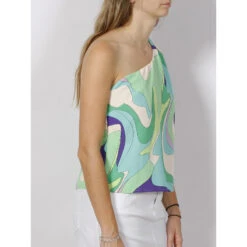 Top Asymétrique Opana Multicolore Femme - Morgan -Vero Vetements Magasin top asymetrique opana multicolore femme morgan 2