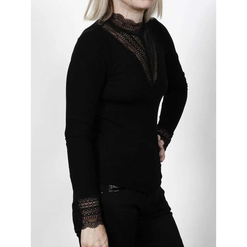 Top Dentelle Tilde Noir Femme - Only 5 Top Dentelle Tilde Noir Femme - Only – Image 3