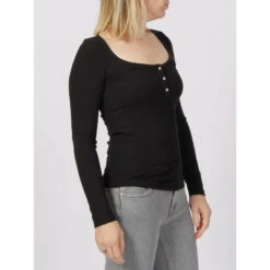 Top Manches Longues Karlee Jewel Noir Femme - Guess -Vero Vetements Magasin top manches longues karlee jewel noir femme guess 2